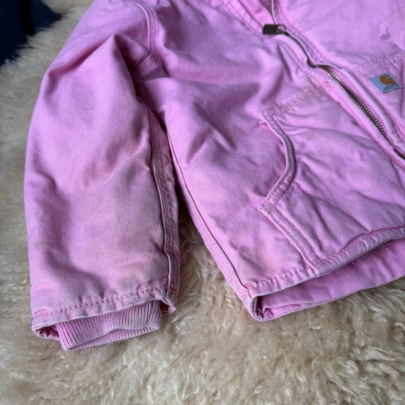 Carhartt Kids Pink Canvas Fleece Lined 4T - Picture 3 of 7